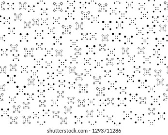 Abstract dots seamless pattern. Black white polka dots texture. Circle pattern. Abstract geometric ornament vector background. Template for presentation, business cards, Design elements for fabric