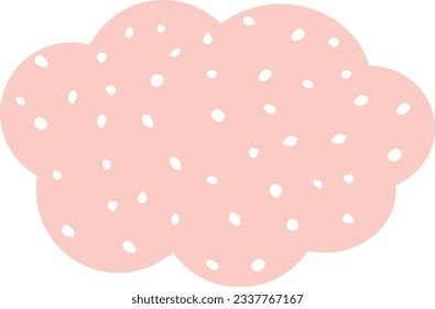 Abstract dots shape element. Abstract collage doodle shape.