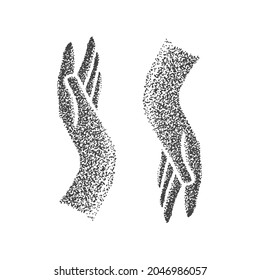 Abstract Dots Sketch Hand with Black Ink - Vector Illustration for Graphic Design, Poster, Prints and Wallpapers.