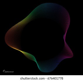 Abstract dots spectrum or rainbow circle backdrop
