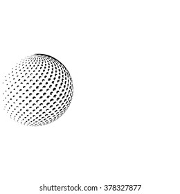 abstract dots sphere .white and black logo