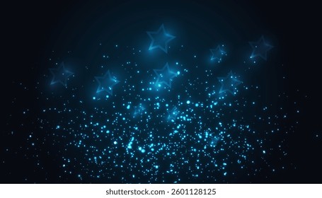 Abstract  dots and star connect background. Technology connection digital data and big data concept.
