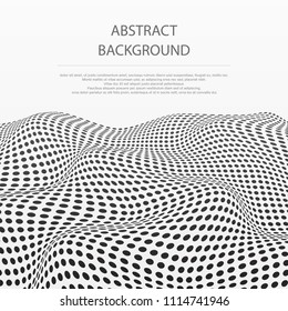 Abstract of dots stripe wave pattern background, illustration vector eps10