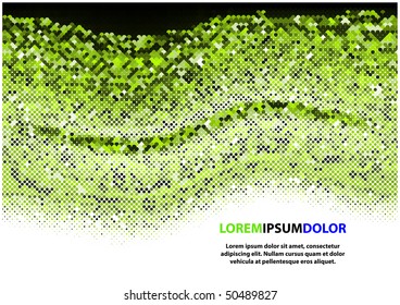 Abstract dots vector background with a simple text. Halftone.