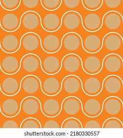 Puntos abstractos Tiras onduladas Patrón geométrico sin inconvenientes Colores de moda a la moda Perfecto para la impresión de tela de Allover o envolver papel Tones de color marrón anaranjado