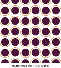 Abstrakte Punkte Wavy Streifen Nahtlose geometrische Retro Muster Trendy Fashion Colors Perfekt für Allover Stoffdruck oder Wrapping Paper Dunkelviolette Tones