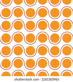 Puntos abstractos Tiras onduladas Patrón geométrico sin inconvenientes Colores de moda a la moda Perfecto para la impresión de tela de alamante o envolver papel Aislado Tones Naranja Brillantes