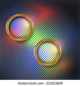 The abstract dotted background