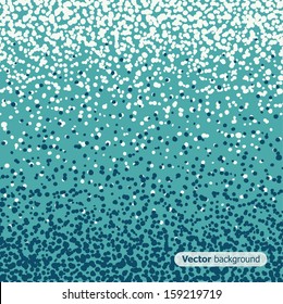 Abstract dotted background in blue colors. Vector illustration
