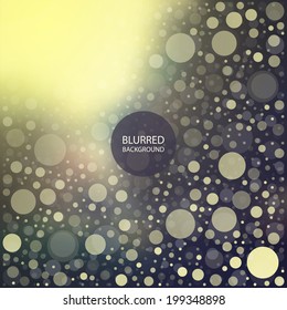 Abstract Dotted Background with Colorful Blurred Image