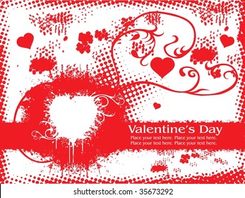 abstract dotted background with grungy heart and macro