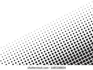 Abstract dotted background. Halftone effect vector illustration. Black dots on white background. Halftone squares texture.