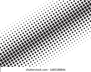 Abstract dotted background. Halftone effect vector illustration. Black dots on white background. Halftone squares texture.