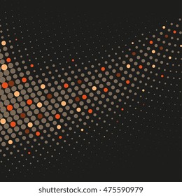 Abstract dotted background. Halftone effect vector