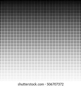 Abstract dotted background. Halftone effect vector illustration. Black dots on white background. Halftone squares texture