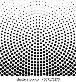 Abstract dotted background. Halftone effect vector illustration. Black dots on white background. Geometric pattern.