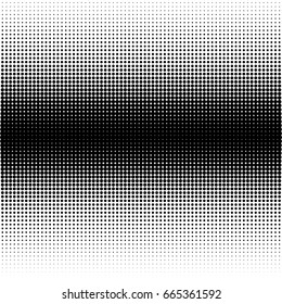 Abstract dotted background. Halftone effect. Vector texture. Modern background. Monochrome geometrical pattern. Strips of points. Black dots on white background.