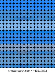 Abstract dotted background made from small blue dots on black background.