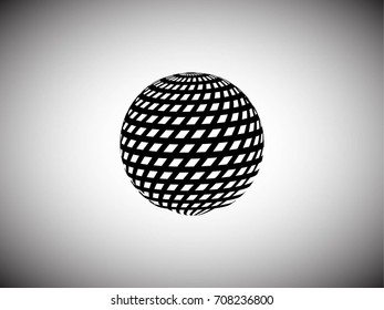 Abstract dotted background. The oversized ball of black circles for use in web design, to print on the covers. Vector illustration