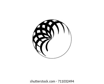 Abstract dotted background. The oversized ball of black circles for use in web design, to print on the covers. Vector illustration