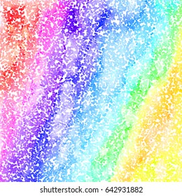Abstract dotted background of small dots in bright colors. Vector illustration.