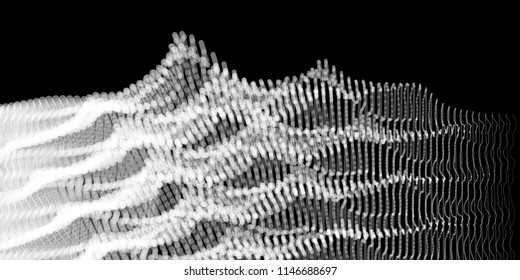 Abstract dotted background. Sound noise concept. Vector illustration.