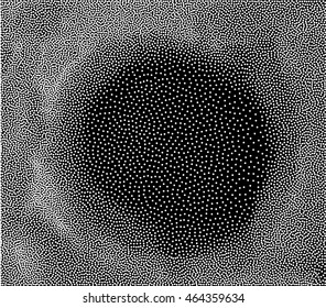 Abstract dotted background. Vector grunge texture of halftone circles. 