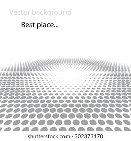 Abstract dotted background. Vector illustration of free place in the center