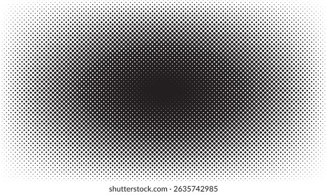 Abstractas Punto negro Halftone sobre fondo blanco