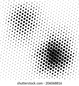 Abstract Dotted Black White Background Stock Vector (Royalty Free ...
