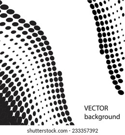 Abstract dotted black and white background 