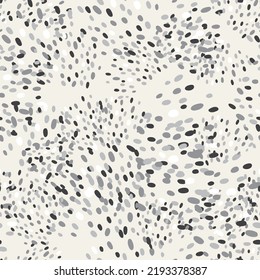 Abstract dotted black and white seamless pattern. Pointillism. Vector background.