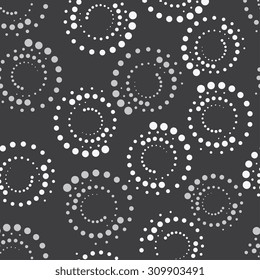 Abstract dotted black and white seamless background