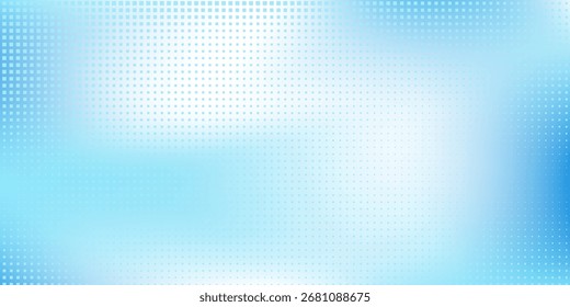 Abstractas fondo de gradiente azul punteado con líneas brillantes ondas Vector abstracto