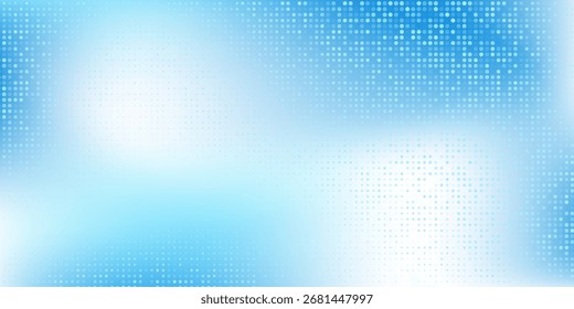 Abstract dotted blue gradient background with shining lines waves simple