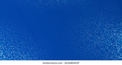 Abstract Dotted Blue Tech Finance Fintech Background Abstract Pixel Pattern. Abstract Business Tech Science Vector Backdrop Modern Abstract