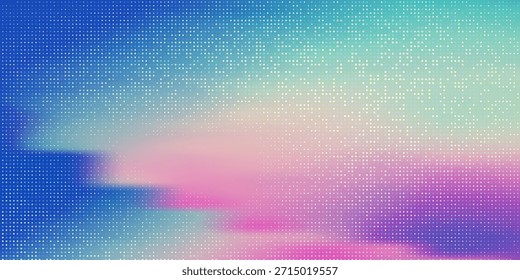 Patrón de píxeles Abstractas de fondo de fintech de finanzas de tecnología azul punteado Abstractas. Ciencia Abstractas de negocios de tecnología Vector de telón de fondo moderno