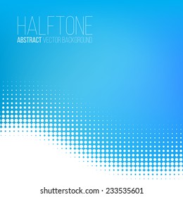 Abstract dotted blue wave vector background