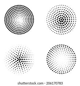 Abstract dotted circles