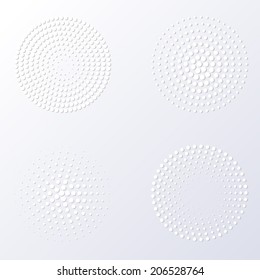 Abstract dotted circles