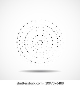 Abstract dotted circles. Dots in circular form. Vector design element