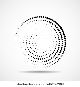 Abstract dotted circles  Dots in circular form  Vector design element