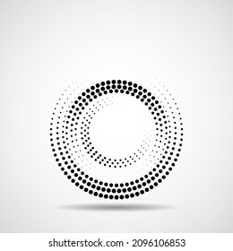 Abstract dotted circles. Dots in circular form. Vector design element