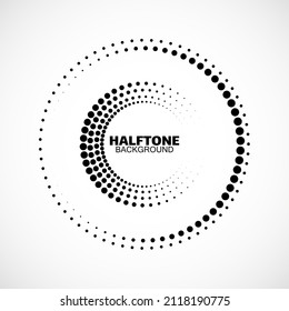 Abstract dotted circles. Dots in circular form. Vector design element