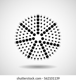 Abstract dotted circles. Dots in circular form. Vector design element