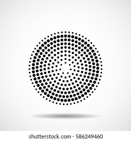 Abstract dotted circles. Dots in circular form. Vector design element