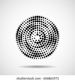 Abstract dotted circles. Dots in circular form. Vector design element