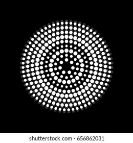 Abstract dotted circles. Dots in circular form. Vector design element