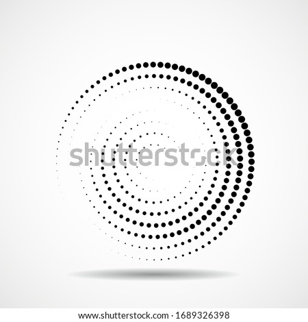 Abstract dotted circles. Dots in circular form. Vector design element