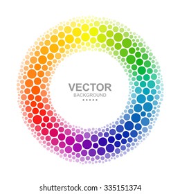 Abstract dotted color wheel.